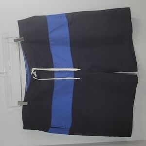 Lands' End Men's Swim Trunks Blue & Black XXL 2x